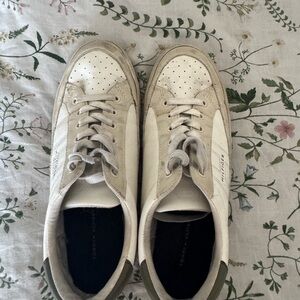 Tommy Hilfiger White and Tan Sneakers